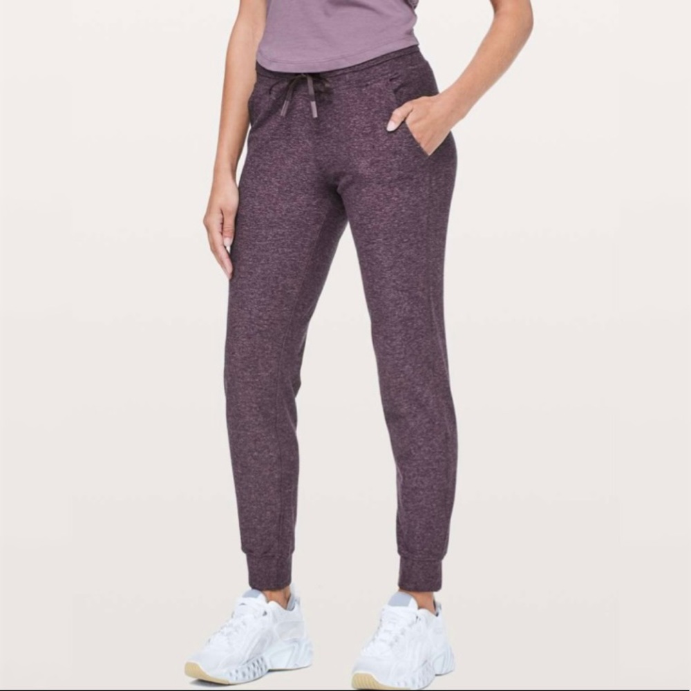 Lululemon Jogger Pant Ready To Rulu High Rise Relaxed Purple Stretch Activewear - Picture 1 of 9
